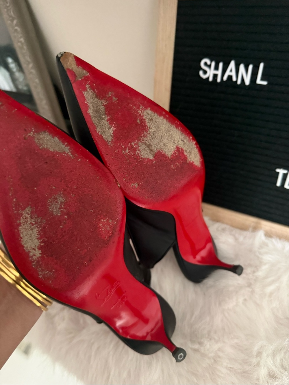 Christian Louboutin Black sporty Kate sling back - Picture 5 of 9